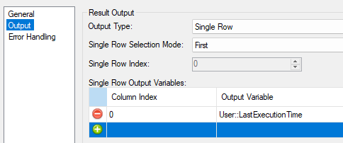 SQL Server Command Task Read LastRunTime - Output
